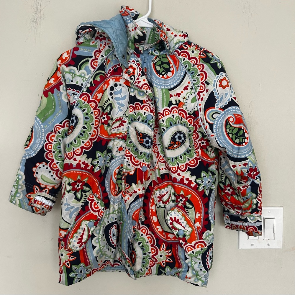 Hanna Andersson ski snow coat paisley girls size 130 (8-10 Years Old).